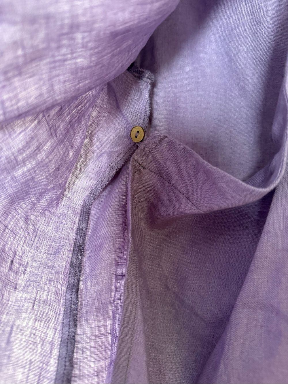 Lintico 100% Linen Wrap Front Top Jacket Cross Over Lagenlook Lavender Purple XL - Picture 9 of 10